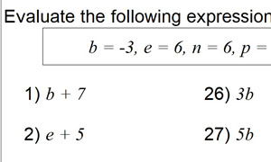 Substitution - Integers